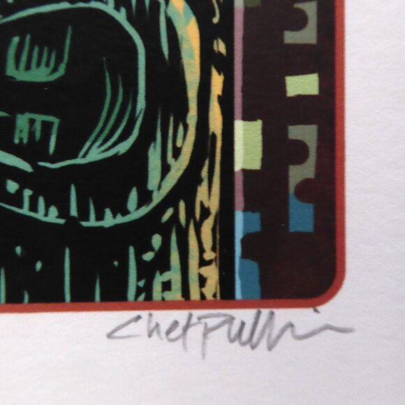 NEW POLYNESIAN TIKI GOD MUG FRAMED “MAGMA” ARTWORK PRINT BY CHET PHILLIPS SIGNED - Picture 6 of 9